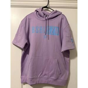 Baseball Lifestyle 101 Short Sleeve Hoodie Mens Large Light Purple EUC